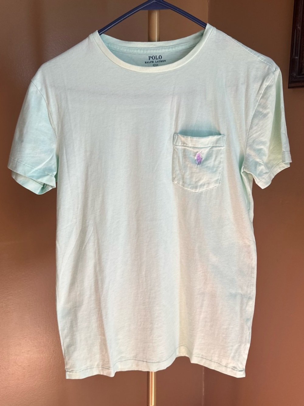 Polo by Ralph Lauren Mint Green Short Sleeve Pocket Tee with Embroidered Pony